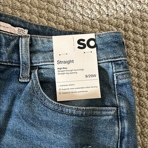SO Women's Classic Blue Straight Leg Jeans